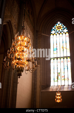 L'interno di Uppsala la cattedrale gotica. La Svezia. Foto Stock