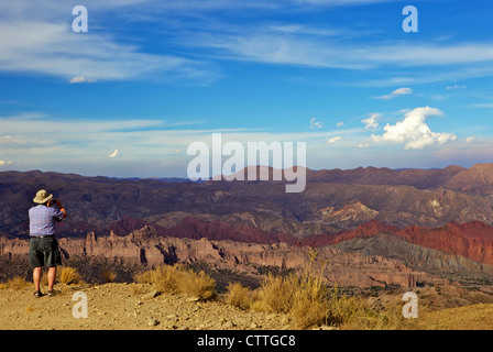 Valli e montagne della Cordillera de Chichas gamma vicino alla città di Tupiza Bolivia, Sud America Foto Stock