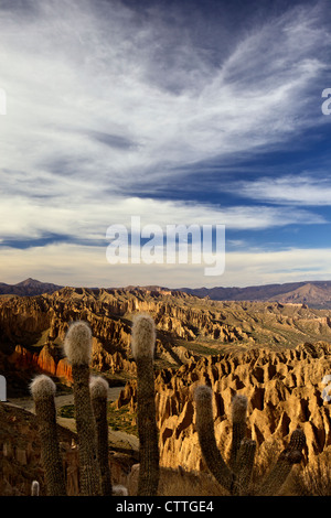 Valli e montagne della Cordillera de Chichas gamma vicino alla città di Tupiza Bolivia, Sud America Foto Stock