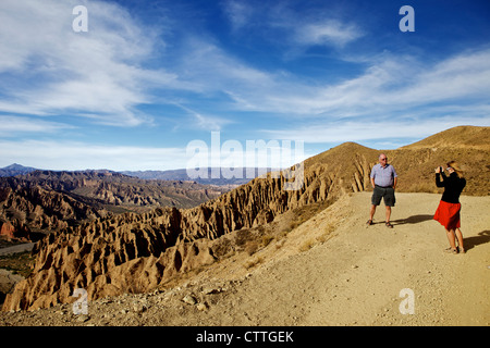 Valli e montagne della Cordillera de Chichas gamma vicino alla città di Tupiza Bolivia, Sud America Foto Stock