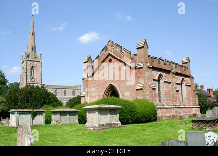 St Andrews e chiesa Sandys cappella mortuaria Ombersley Worcestershire Inghilterra REGNO UNITO Foto Stock