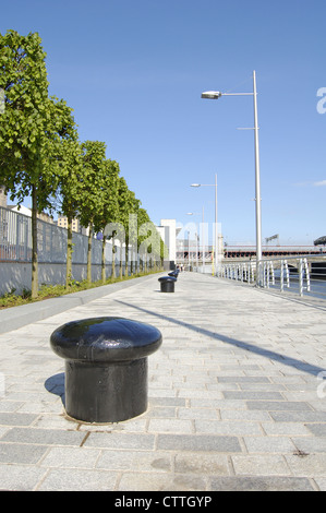 Lungomare di Atlantic Quay a Glasgow, Scozia Foto Stock