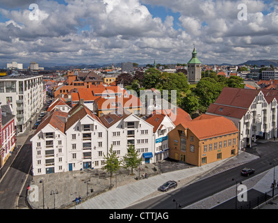 Vista su Stavanger Norvegia dal porto Foto Stock