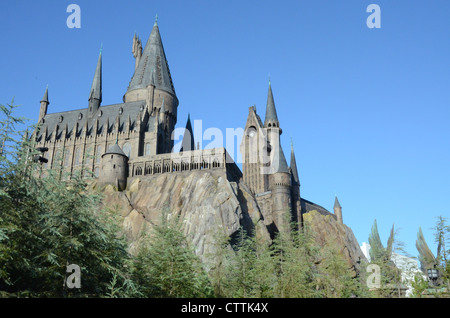 Il castello di Hogwarts all'interno del mondo di Wizarding di Harry Potter a universal Islands of Adventure di Orlando in Florida. Foto Stock