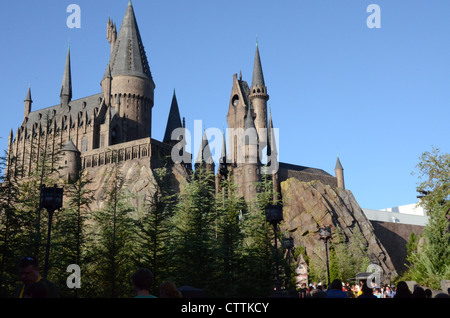 Il castello di Hogwarts all'interno del mondo di Wizarding di Harry Potter a universal Islands of Adventure di Orlando in Florida. Foto Stock