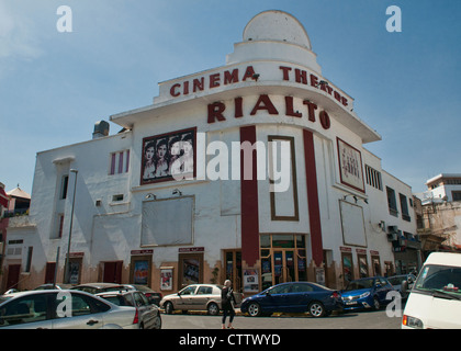 Cinema Rialto, classica architettura art deco in Casablanca, Marocco Foto Stock