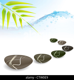 Concetto di spa zen pietre di basalto Foto Stock