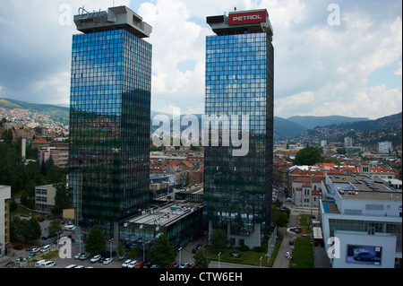 Sarajevo, Twin Towers, Bosnia e Erzegovina, architettura moderna Foto Stock