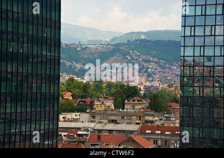 Sarajevo, Twin Towers, Bosnia e Erzegovina, architettura moderna Foto Stock