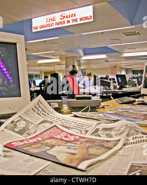 Il quotidiano Sun piano editoriale Foto Stock