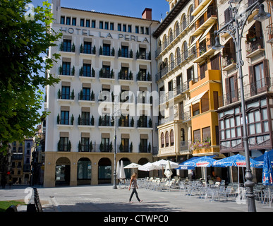 Castillo square. Pamplona. Navarra. Spagna Foto Stock