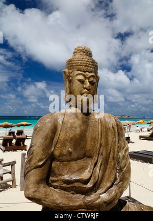 Spiaggia di Orient Bay a St Martin Foto Stock