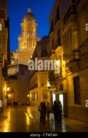 Vita notturna Malaga Spagna Foto Stock