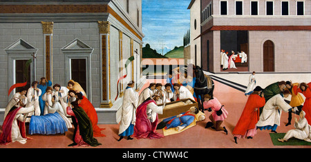 Tre miracoli di San Zanobi del Botticelli (Alessandro di Mariano Filipepi) 1444-1510 Italia Italiano Foto Stock