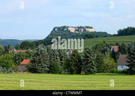 Fortezza Koenigstein, Svizzera Sassone, Bassa Sassonia, Germania Foto Stock