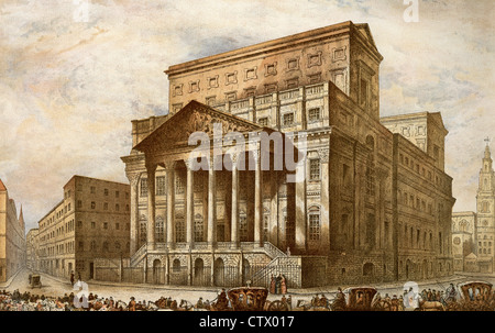 Foto d'epoca della vecchia Londra. Il Mansion House, costruita nel 1739 da George Dance. Dopo Waldo sergente Foto Stock