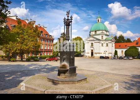 La nuova Piazza del Mercato, Varsavia, Polonia Foto Stock