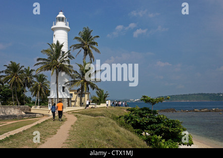 Faro entro storico Galle Fort, Galle, Sri Lanka Foto Stock