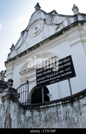 Chiesa olandese riformata entro storico Galle Fort, Galle, Sri Lanka Foto Stock