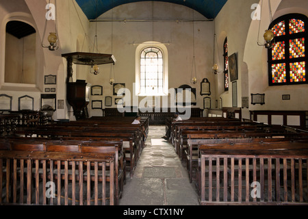 Interno della chiesa olandese riformata entro storico Galle Fort, Galle, Sri Lanka Foto Stock