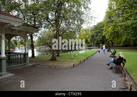 St Stephen's Green park Dublino Irlanda Foto Stock