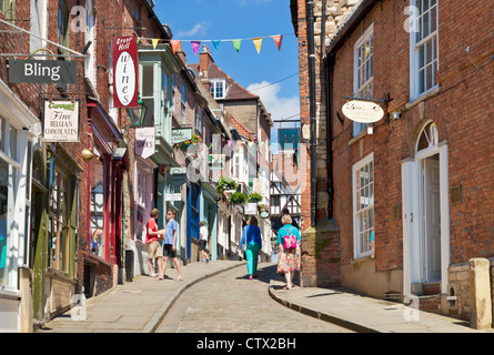 Ripida collina Lincoln Lincolnshire England Regno Unito GB EU Europe Foto Stock