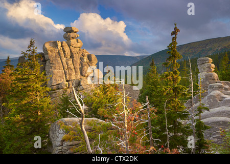 Karkonosze Mountains National Park, paesaggio autunnale, Polonia, Europa Foto Stock