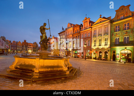 Poznan, la Piazza del Mercato Vecchio, Polonia, Europa Foto Stock