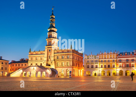 Zamosc, Municipio, Unesco, Polonia, Europa Foto Stock