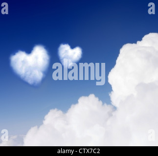 Heartshaped cloud Foto Stock