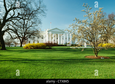 Portico settentrionale, la Casa Bianca a Washington DC Foto Stock