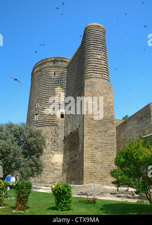 Maiden Tower nella città vecchia. Baku. Azerbaigian. Foto Stock