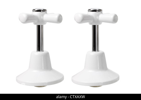 Rubinetti per lavabo Foto Stock