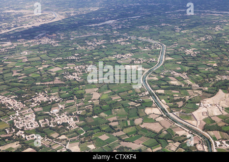 Vista aerea tra Kabul e kunduz. Foto Stock