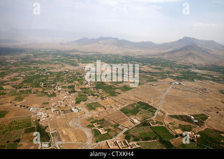 Vista aerea tra Kabul e kunduz. Foto Stock