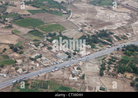 Vista aerea tra Kabul e kunduz. Foto Stock