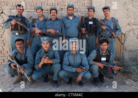 Polizia afghani addestrati da militare olandese Foto Stock