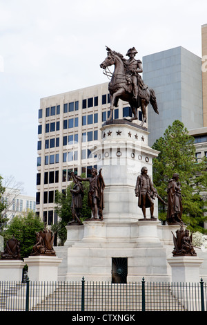 La George Washington monumento equestre, Richmond, Virginia. Foto Stock
