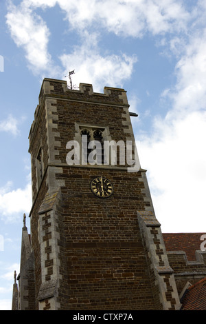 Chiesa di tutti i Santi tower, Campton Bedfordshire Foto Stock