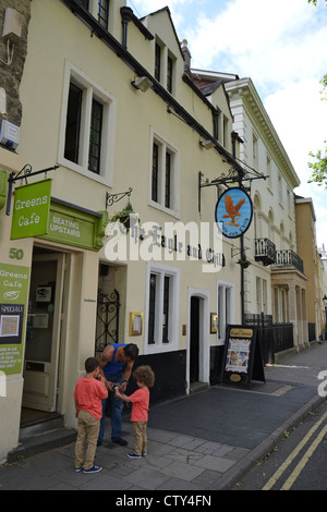 Il XVII secolo Eagle e bambino pub, Saint Giles", Oxford, Oxfordshire, England, Regno Unito Foto Stock