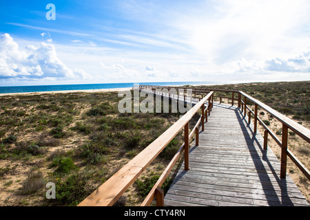 La gita in barca per le isole al largo di Faro PORTOGALLO Foto Stock