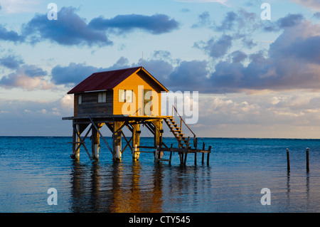 Home sull'oceano di Ambergris Caye Belize Foto Stock