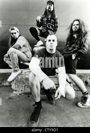 PANTERA foto promozionale di noi del gruppo rock nel 1993. Da l:Rex, Vinnie Paul (superiore), Philip Anselmo, Diamond Darrell Foto Stock