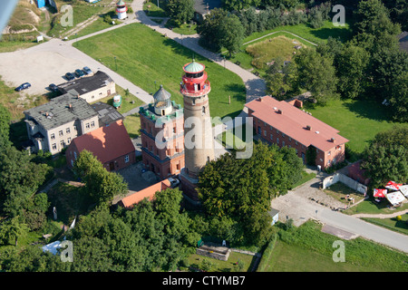 Foto aerea di Kap Arkona, Ruegen Isola, Meclemburgo-Pomerania Occidentale, Germania Foto Stock