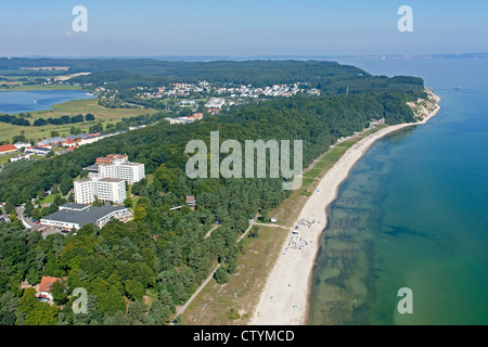 Foto aerea di Sellin, Ruegen isola, Mar Baltico, Meclemburgo-Pomerania Occidentale, Germania Foto Stock