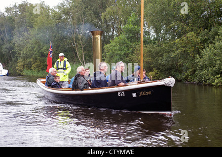 Battello a vapore "Falcon" Norfolk Broads, UK. Foto Stock