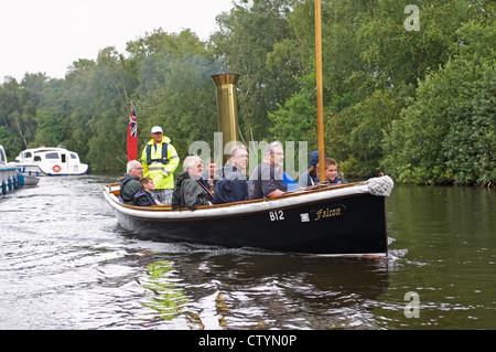 Battello a vapore "Falcon" Norfolk Broads, UK. Foto Stock