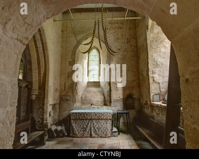 Abbassare Oddington St Nicholas' Chiesa Gloucestershire Foto Stock