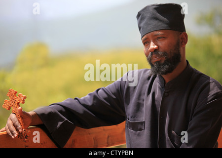 Cristiano ortodosso di sacerdote, in Etiopia Foto Stock