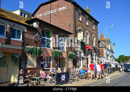 Il George Inn sul vecchio porto di Weymouth Dorset, England, Regno Unito Foto Stock